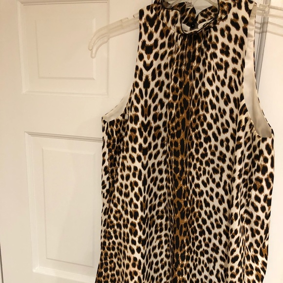 Silk leopard print swing dress - Picture 1 of 5